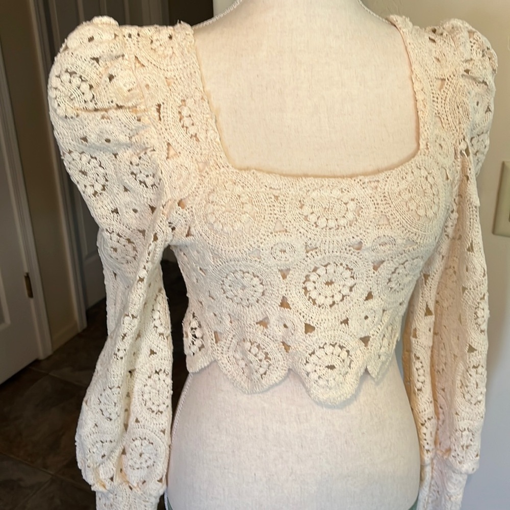 Embroidered crop top